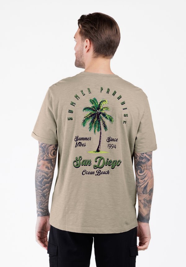 MT SAN DIEGO ROUND - T-Shirt print - beige