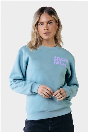 PUFF LOGO - Sweater - mineral blue