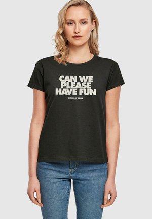 Print T-shirt - black