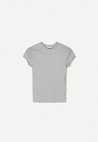 SHORT SLEEVES WITH A ROUND NECK - Jednoduché tričko - grey