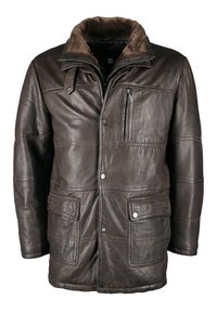 MIT BRUSTTASCHE  - Nahkatakki - dark brown