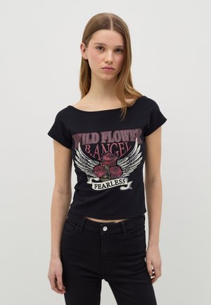 B.ANGEL BARE BACK - Camiseta estampada - black
