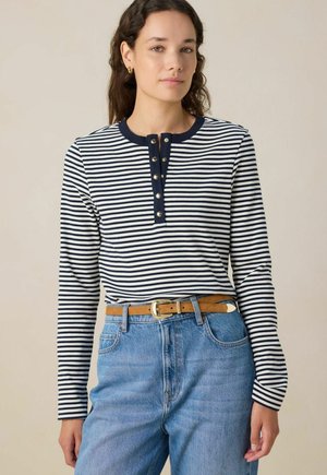 GESTREIFTES LANGARM - T-shirt à manches longues - dunkelblau