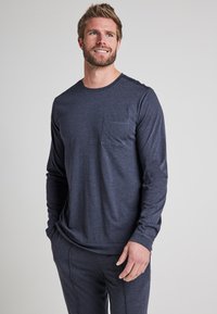 Jockey NIGHT AND DAY LONGSLEEVE - Pyjamasöverdel - dark navy melange