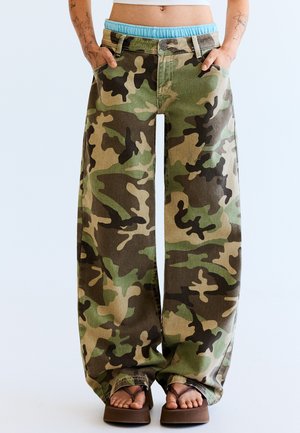 Bershka Straight leg jeans - khaki