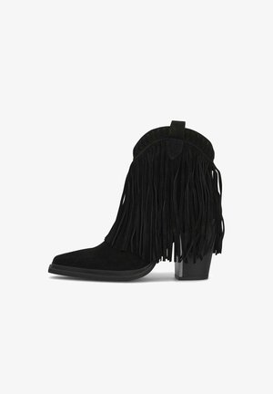 Alma en Pena, Enkellaarsjes met hoge hak - black