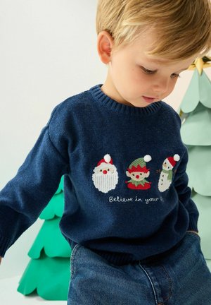 Next, Striktrøje - navy blue