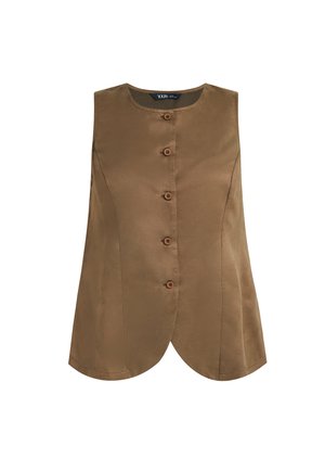 Yours Clothing, PLUS SIZE WAISTCOATS - Bodywarmer - brown