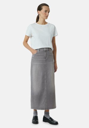 GARMENT DYE - Jeansrok - grau