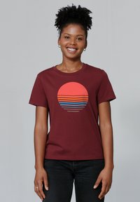 watapparel ABSTRACT 03 - T-shirt imprimé - burgundy