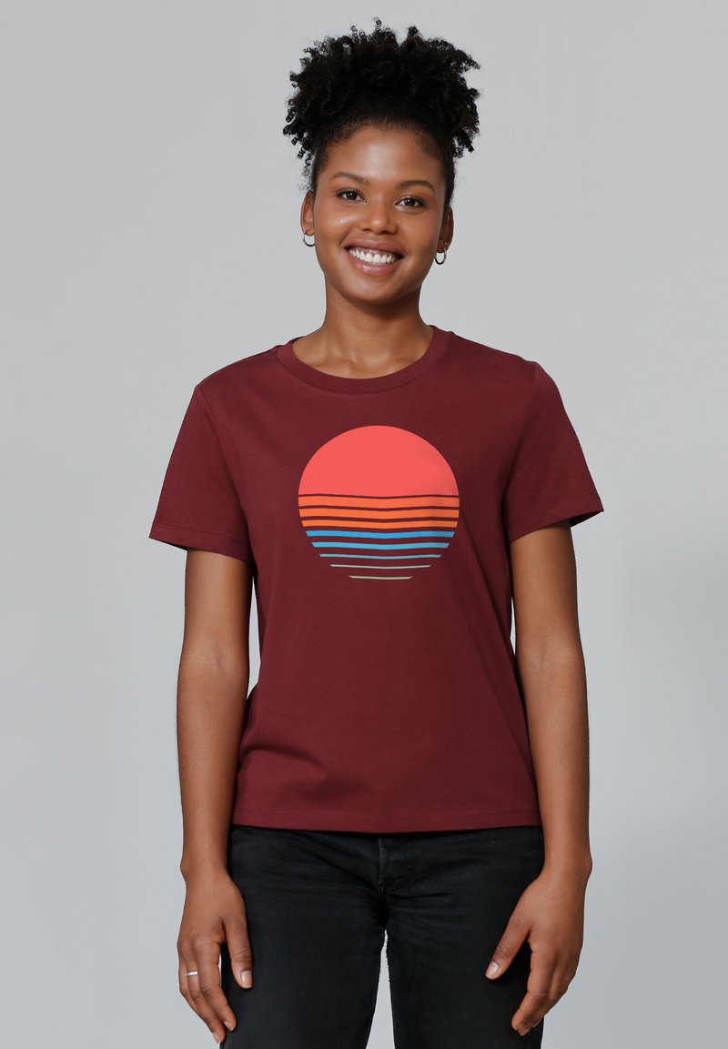 watapparel ABSTRACT 03 - T-shirt imprimé - burgundy