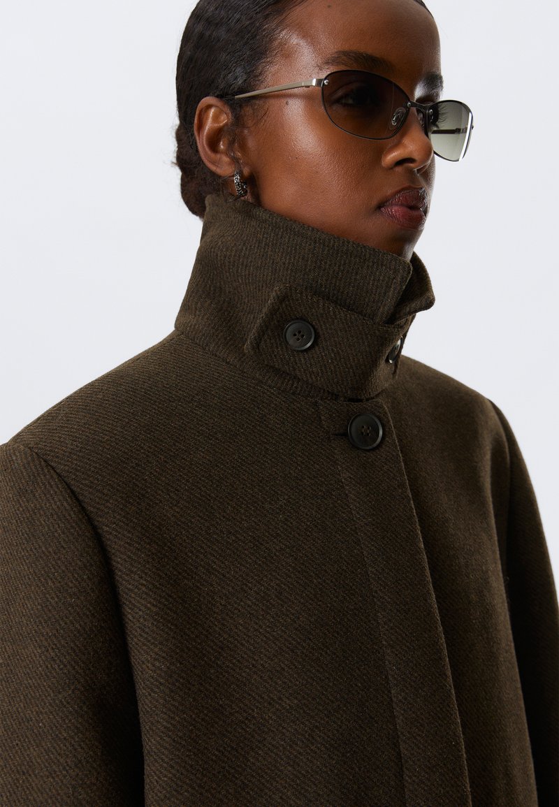 Veste En Cuir Marron Foncé Proenza Schouler - Modèle Runway - Occasion En Très Bon état