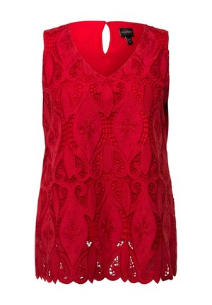 Ulla Popken LAYERED SLEEVELESS - Blouse - salsa