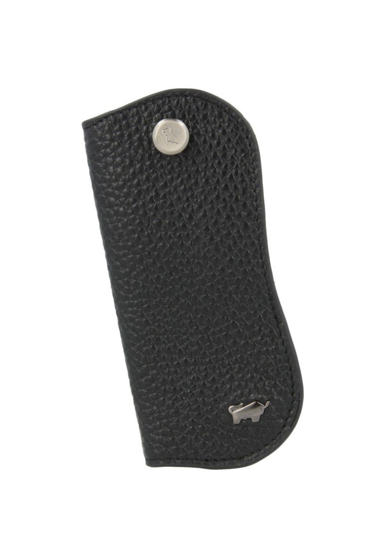 Braun Büffel Prato Étui à Clés En Cuir Noir - 9 Cm Compact Et Élégant