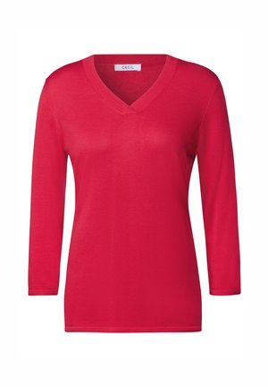 V-NECK - Svetr - rot