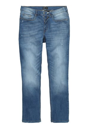 Men Plus, JEANS BAUCHFIT, REGULAR FIT, 5-POCKET, DESTROY DENIM, BIS 72 - Jeans Straight Leg - blue stone