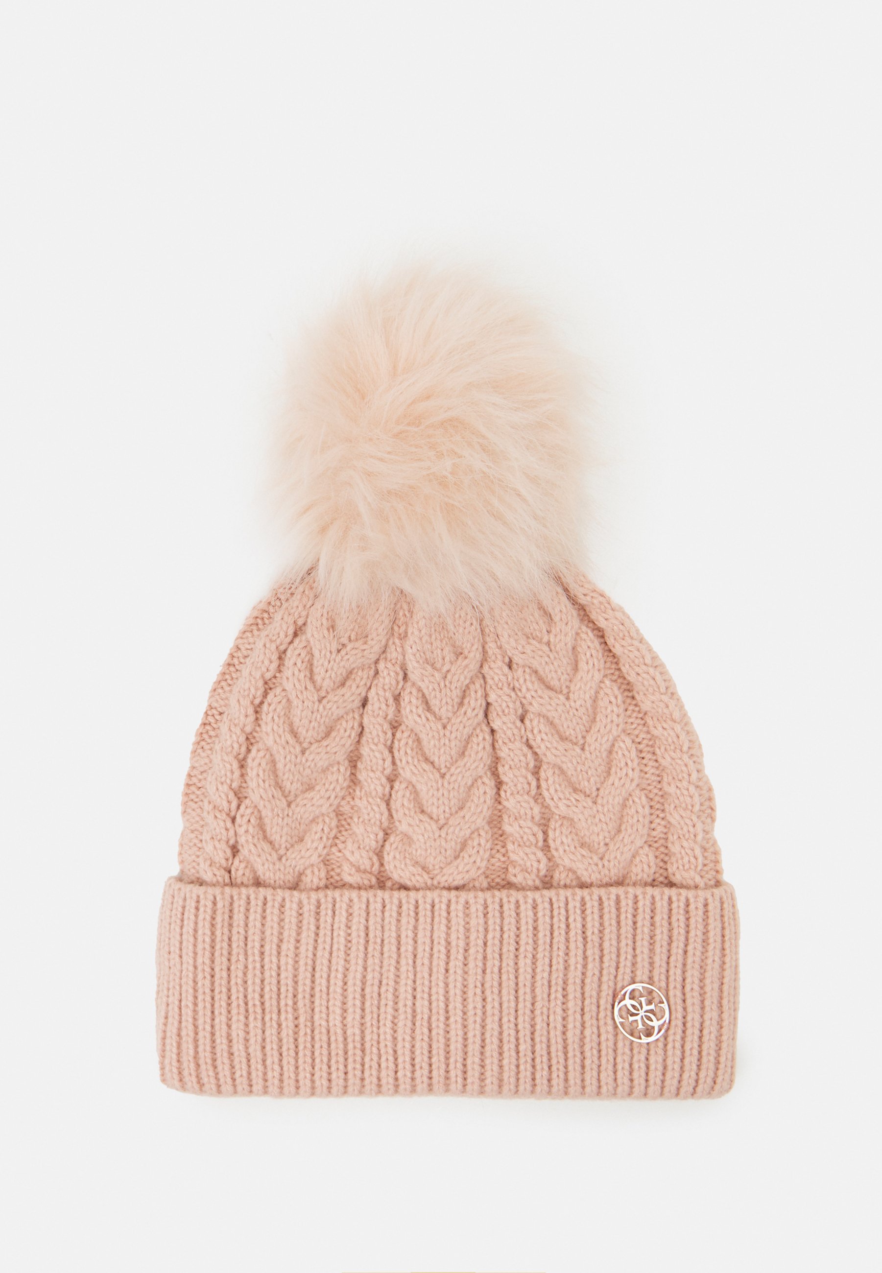 white guess beanie