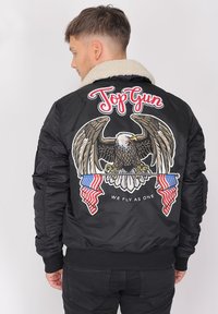 TOP GUN MIT KRAGEN - Bomberjacka - black