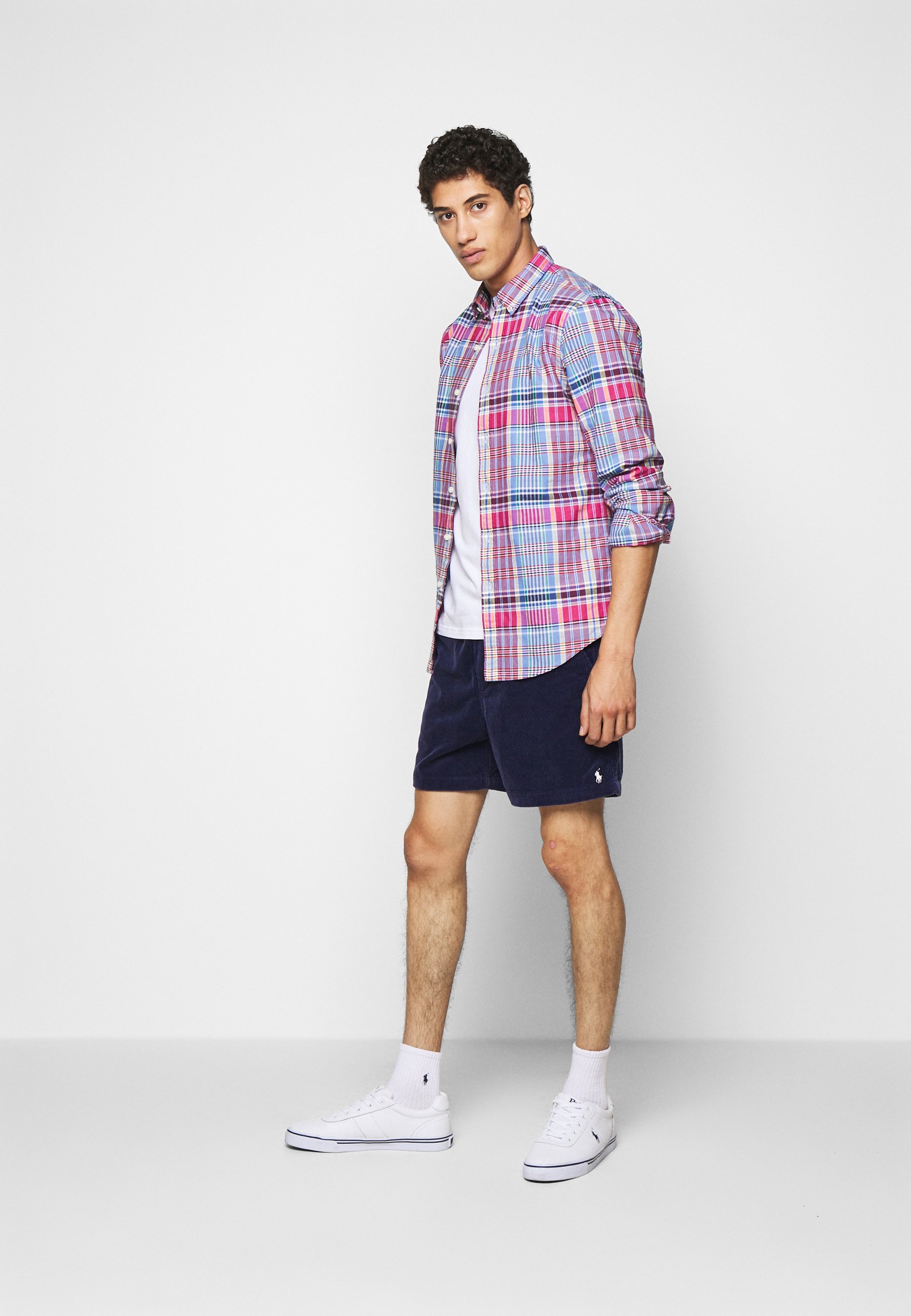 polo plaid shorts