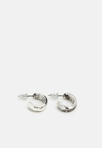 Icon Brand - EMBOSSED HOOP EARRING UNISEX - Fülbevalók - silver-coloured Miniatűr kép 1