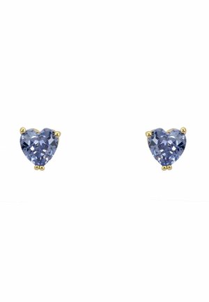 ASSCHER CUT HEART STUD - Ohrringe - blue