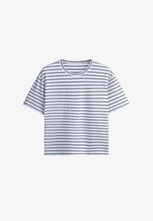 OYSHO, STRIPED SHORT-SLEEVED T-SHIRT - T-shirt imprimé - black