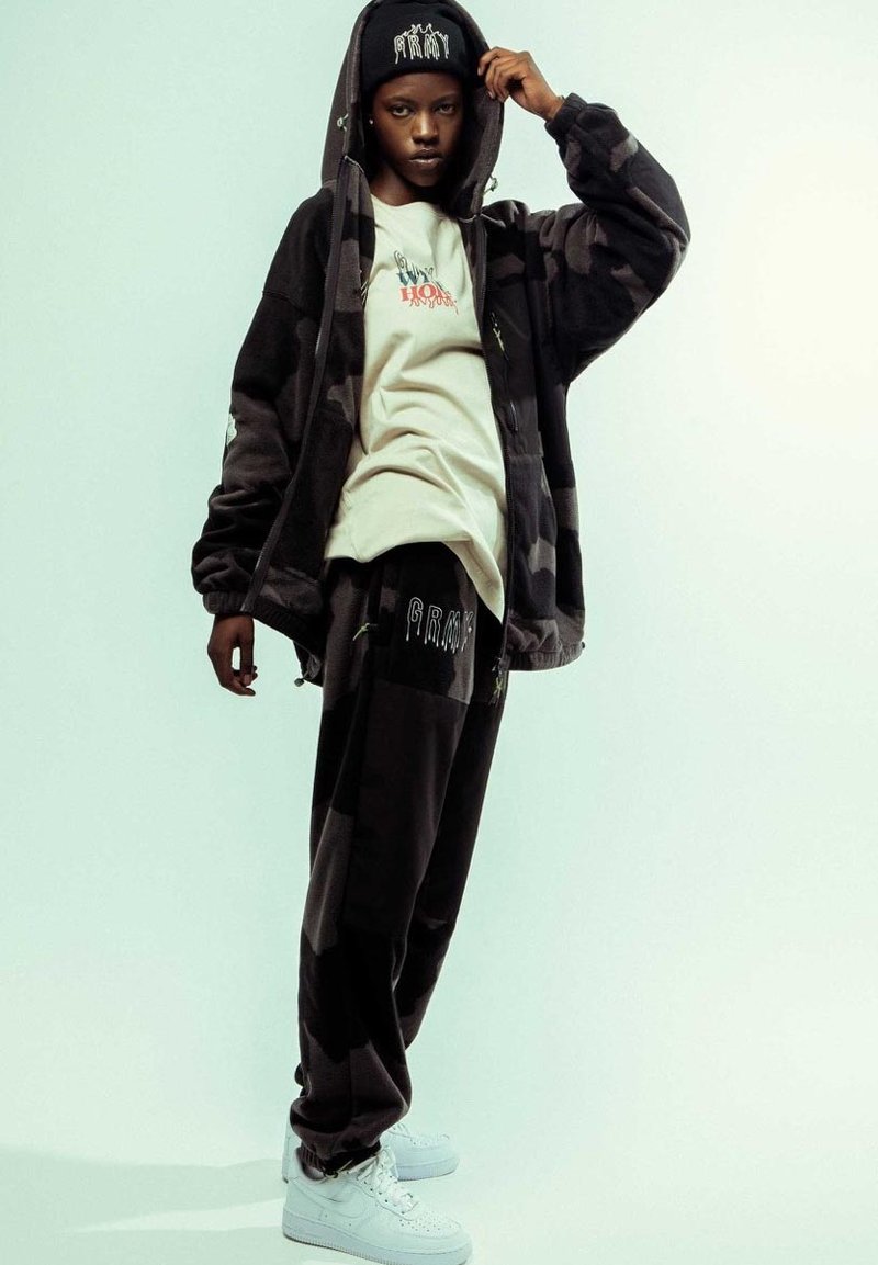 Grimey BACK AT YOU ALL OVER POLAR  - Sudadera con cremallera - black