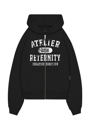 Reternity ATELIER EMBLEM HOODIE - Felpa con zip - black
