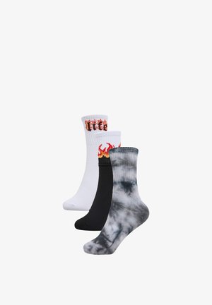 Terranova PACK 3 PAIA CON FIAMME - Calze - var nero