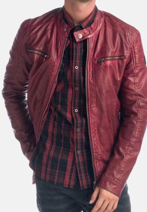 Imitatieleren jas - red