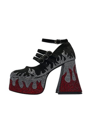 Koi Footwear BLAZED FLAMES STRAPPY - Magas sarkú cipők - black flame