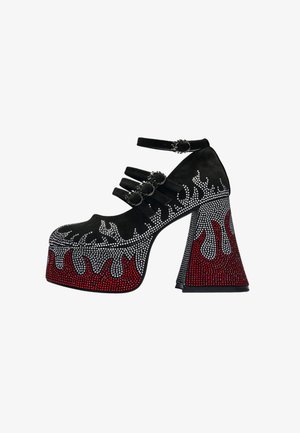 Koi Footwear BLAZED FLAMES STRAPPY - Magas sarkú cipők - black flame