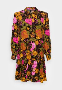 YASAPOLLA SHIRT DRESS - Vestido camiseiro - black apolla