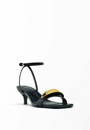 Massimo Dutti WITH APPLIQUÉ-STUDIO - Sandalen - gold coloured ...