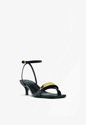 Massimo Dutti WITH APPLIQUÉ-STUDIO - Sandalen - gold coloured ...