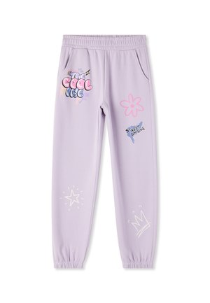 STAMPA GRAFFITI - Pantaloni sportivi - lilla chiaro