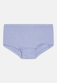 Heleda lilla puuvillane aluspüksid sujuva tekstuuriga, elastse vöökohtadega ja õmmeldud õmblustega. Omab keskmise tõusuga lõiget ning ei sisalda mustreid ega aksessuaare.