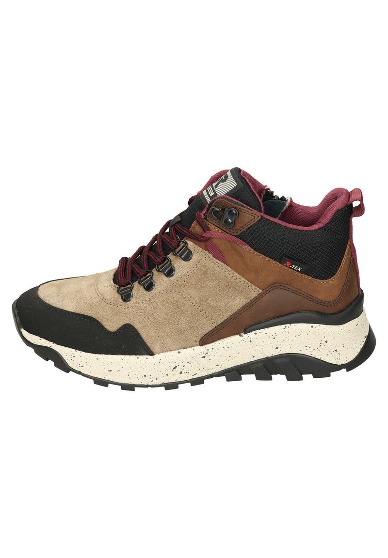 Rieker Sport Bottines à lacets - black fango kastanie peanut