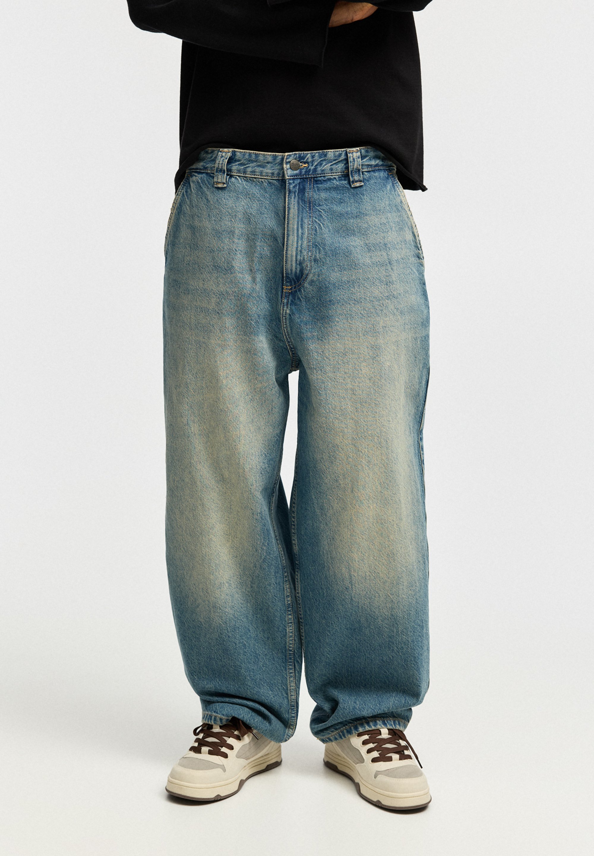 PULL&BEAR SKATER - Relaxed fit jeans - light blue - Zalando