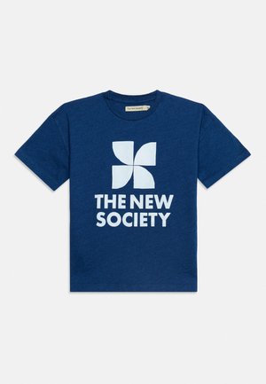 The New Society LOGO UNISEX - T-shirt imprimé - indigo denim