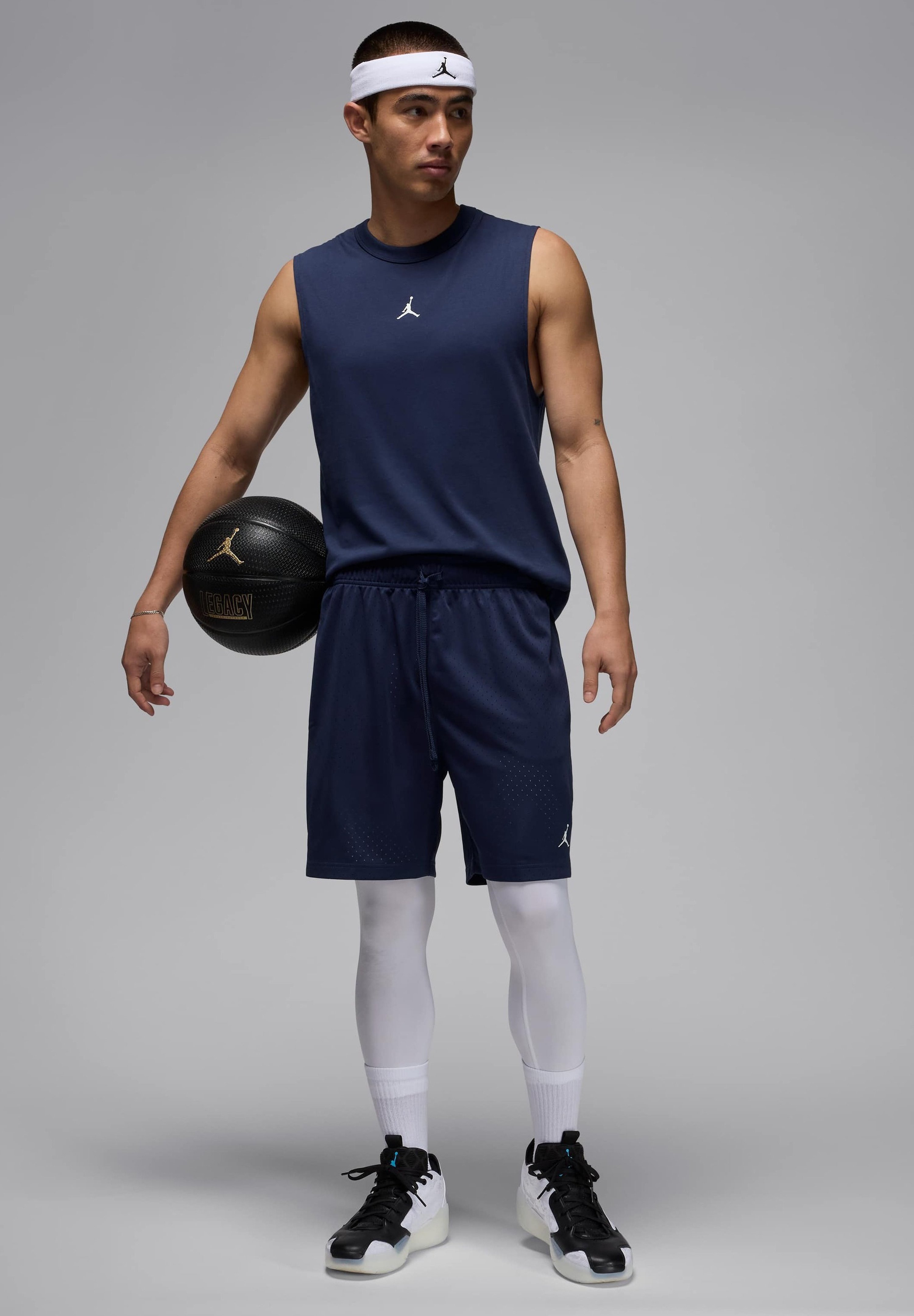 Jordan MESH SHORT - Sports shorts - midnight navy white/dark blue