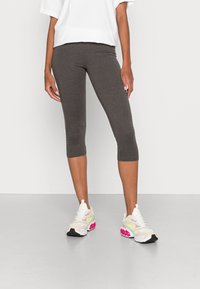 Even&Odd CAPRI 2 PACK - Leggings - Calças - black/mottled dark grey