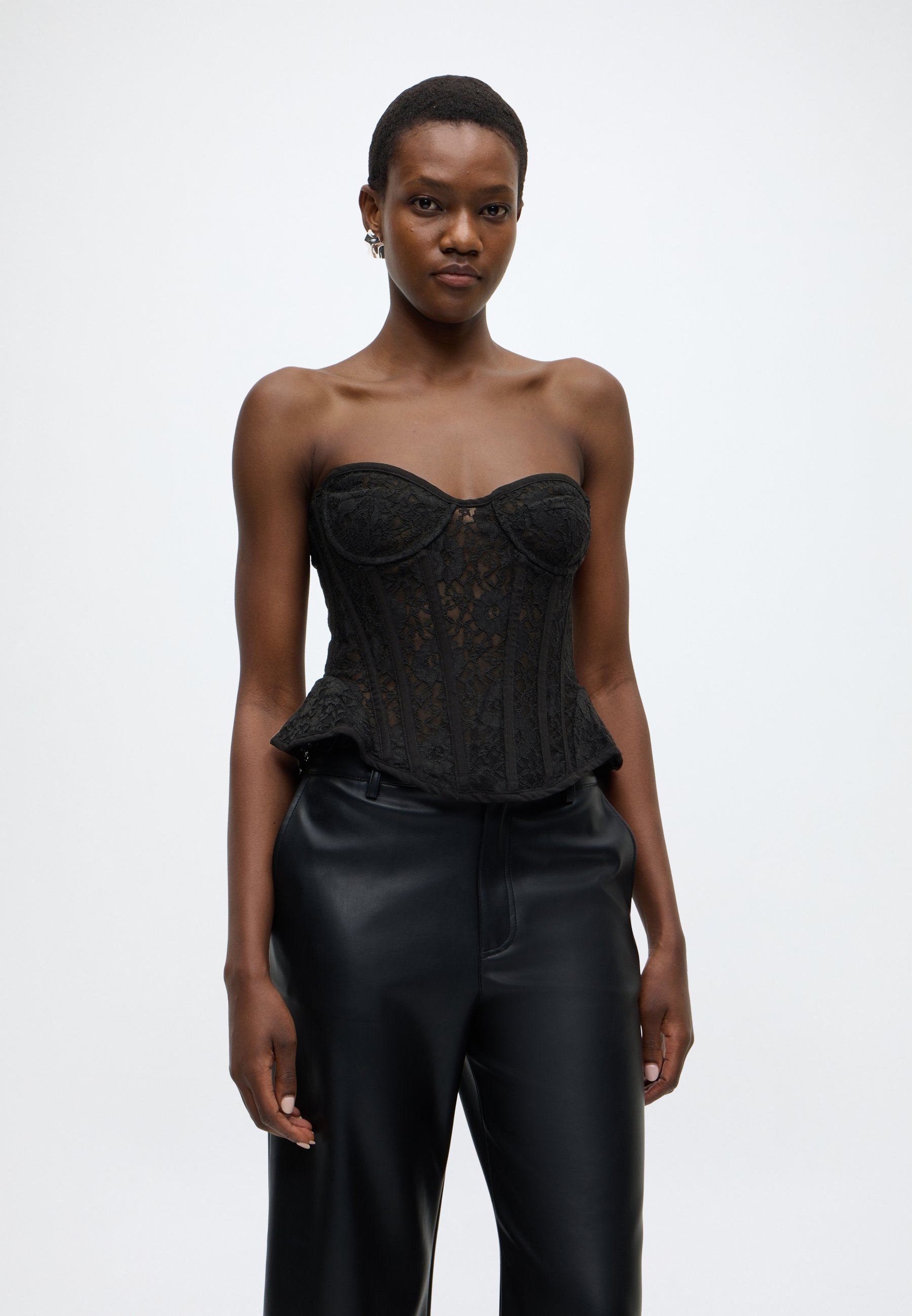 Bardot CRISTO STRAPLESS LACE BUSTIER - Top - black - Zalando.co.uk