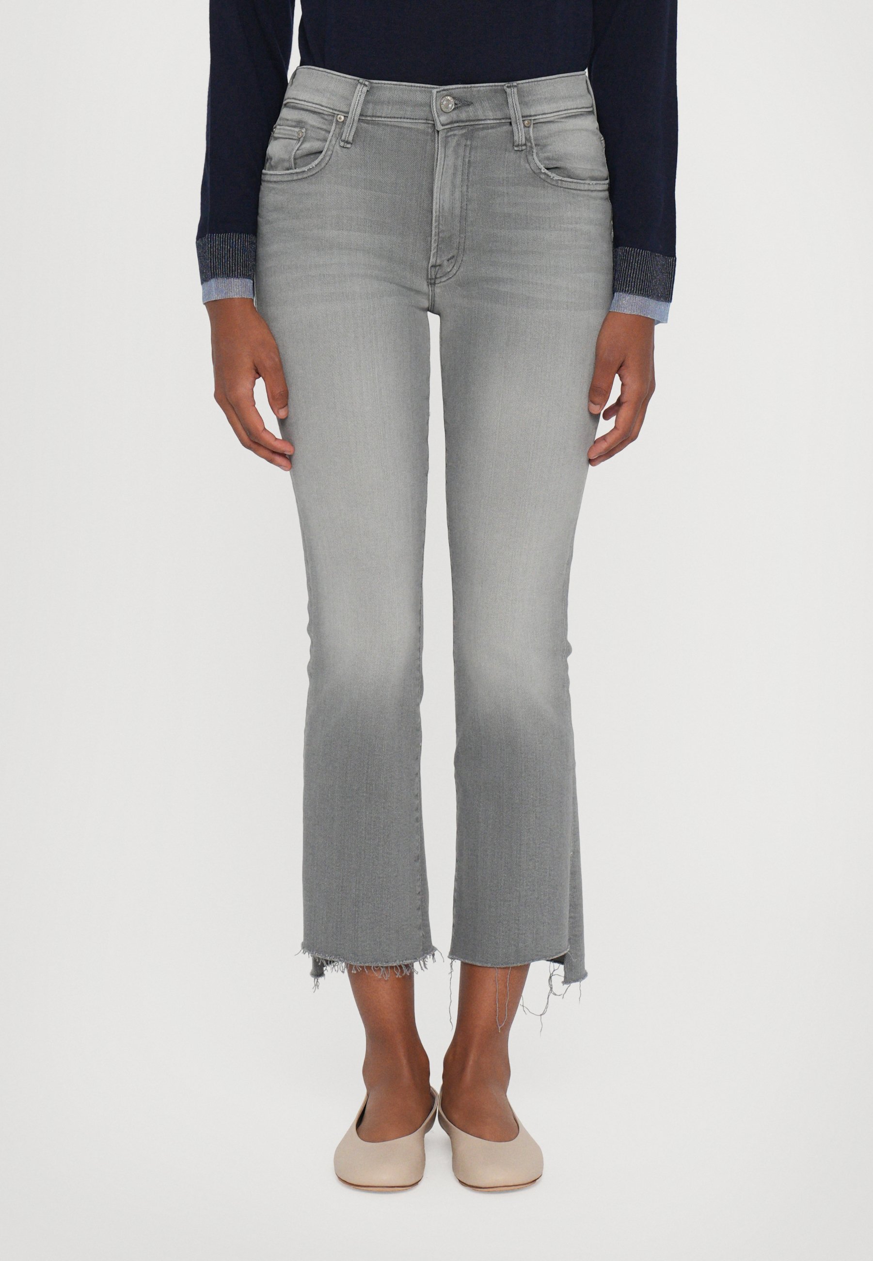 Mother THE INSIDER STEP FRAY Slim fit jeans grey/grey denim