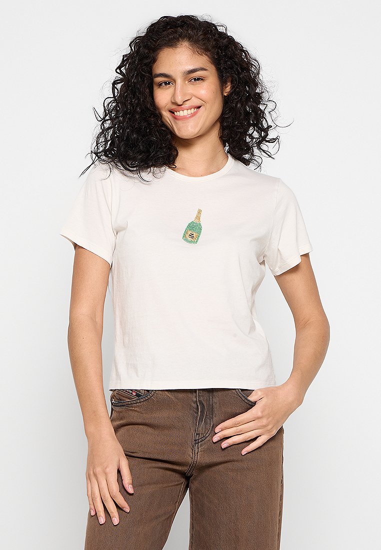 Abercrombie & Fitch T-shirt print crème