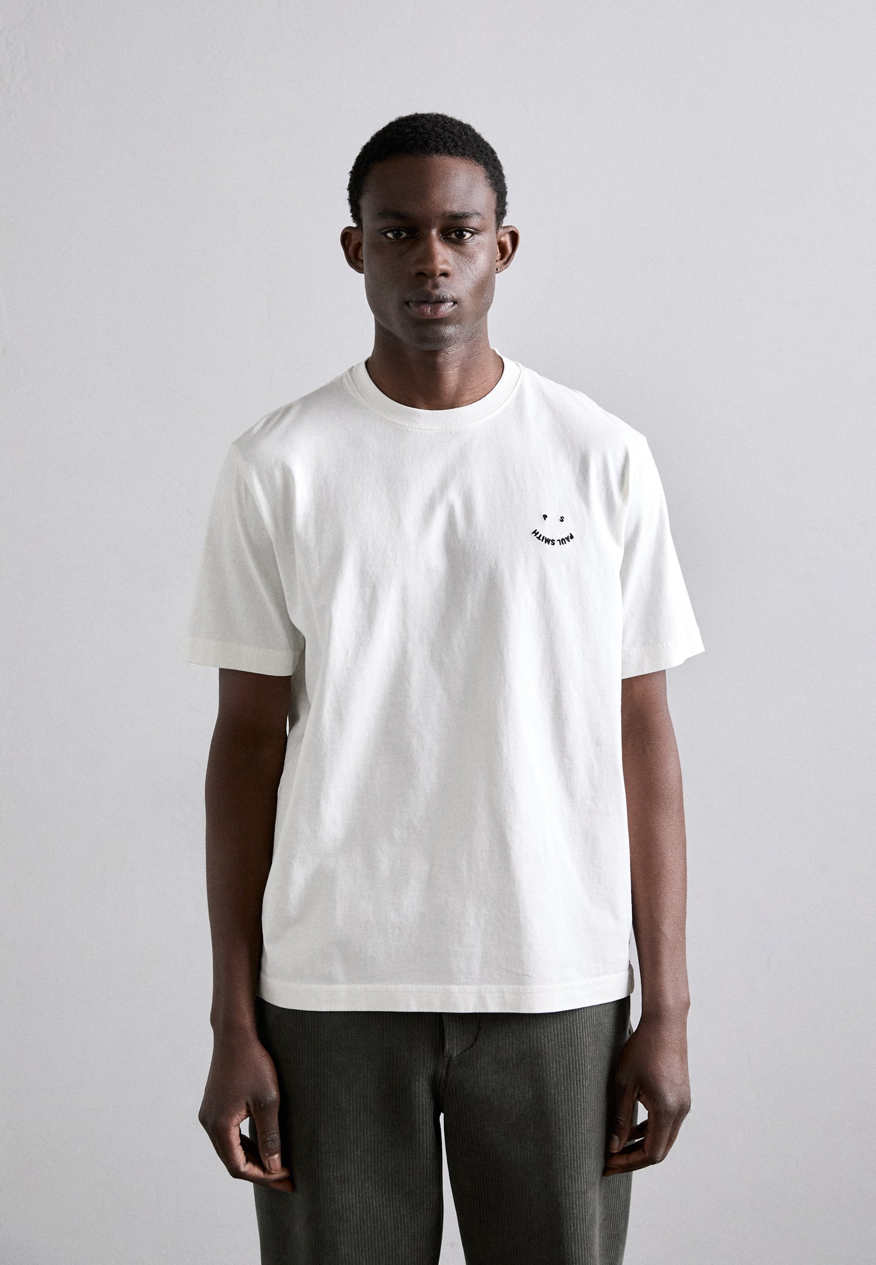 Paul PS Smith - T-Shirt Happy HAPPY | Basic T-shirt off white 