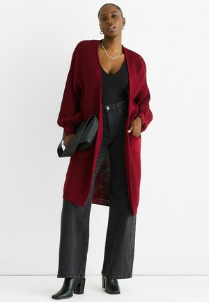 LONG - Cardigan - red