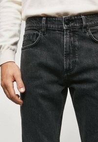 Mango Vaqueros rectos - black denim