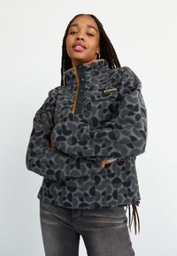 Columbia HELVETIA™ II PRINTED CROPPED HALF SNAP - Suéter de forro polar - black