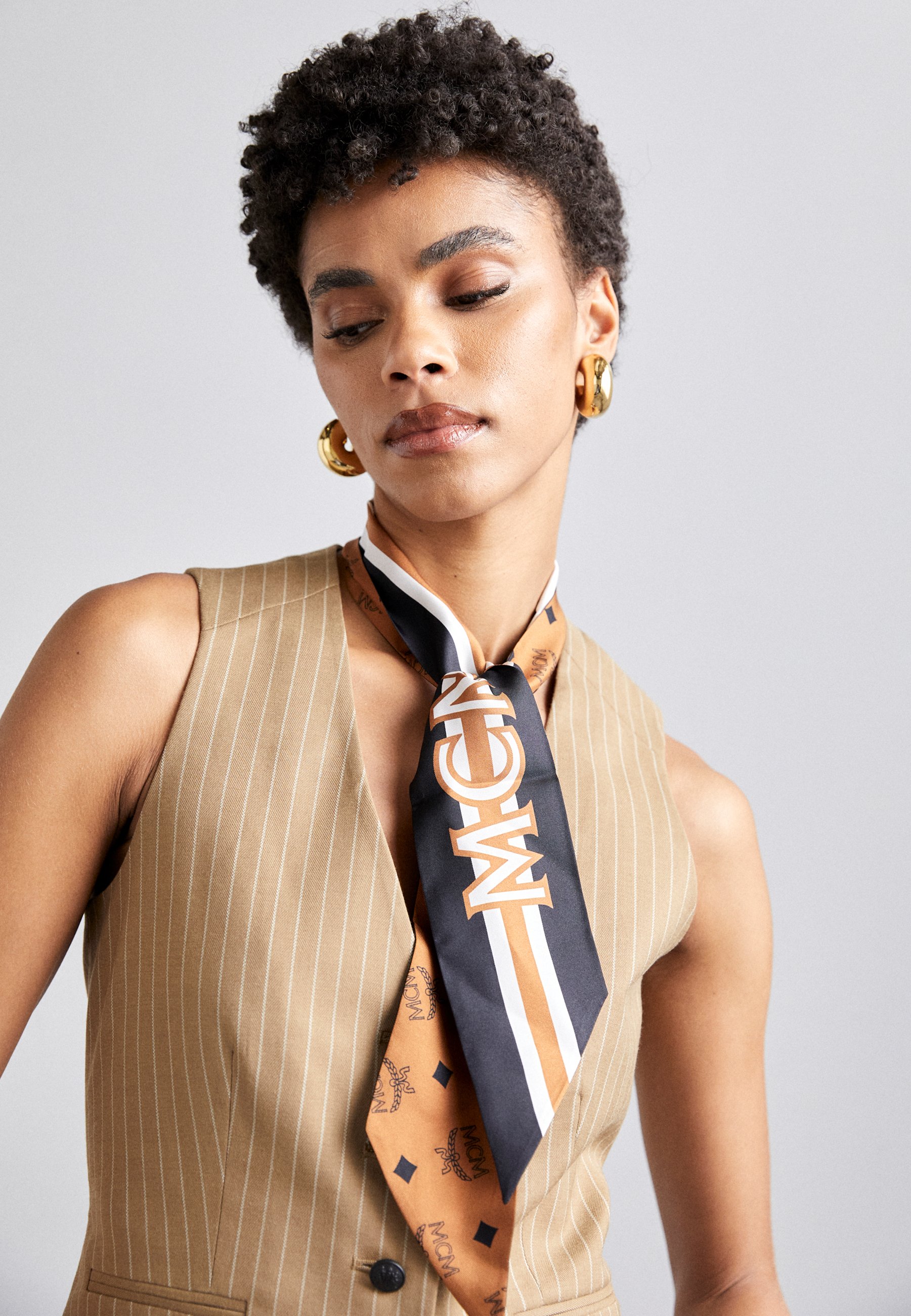 MCM COLLECTION PRINT SCARF - Tuch - cognac - Zalando.de
